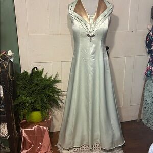 Ex Cond Vintage Peteria Gown Made in USA A-Line Hollywood Glam Prom Formal